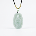 Hand-Carved Natural Jade Jesus Pendant Necklace